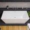 Alfi Brand 67" White Rectangular Acrylic Free Standing Soaking Bathtub AB8832 - alternate 1